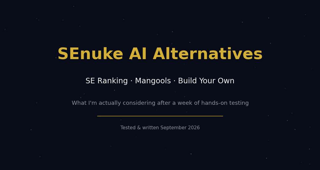 SEnuke AI alternatives 2026: SE Ranking, Mangools or build your own AI workflow