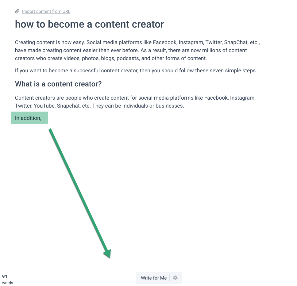Write and Optimize Content