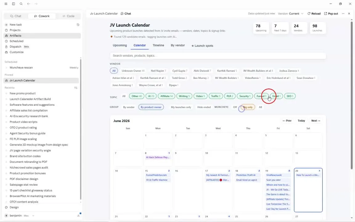 Claude CoWork Dashboard Building Process